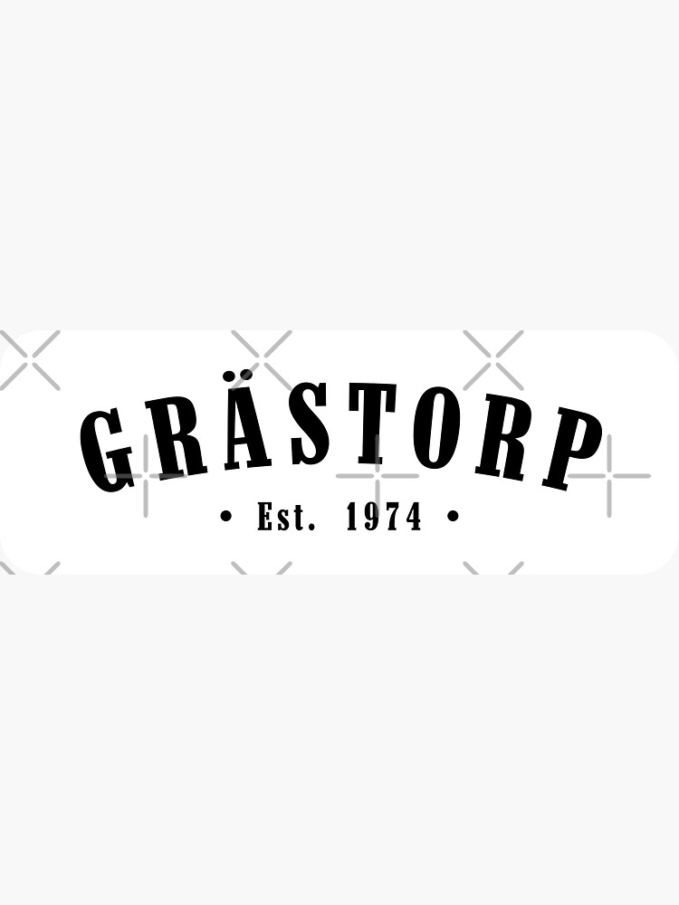 Thumbnail 3 of 3, Sticker, Grästorp Västra Götaland County Sweden Est. 1974 Black Letter Sverige designed and sold by establishedwear.