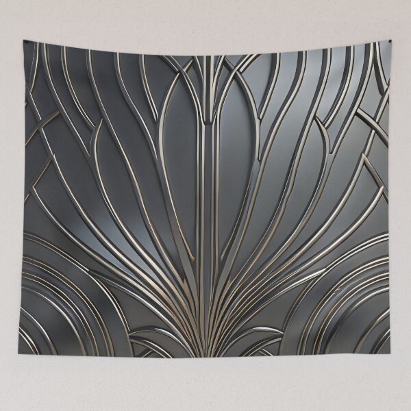 Item preview, silver art deco design 060 designed and sold by fleesphotos.