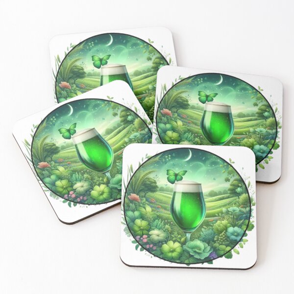 Artikelvorschau, Glas grüner Bierlandschaft für den Happy St. Patricks Day entworfen und verkauft von Expressions-Sel.