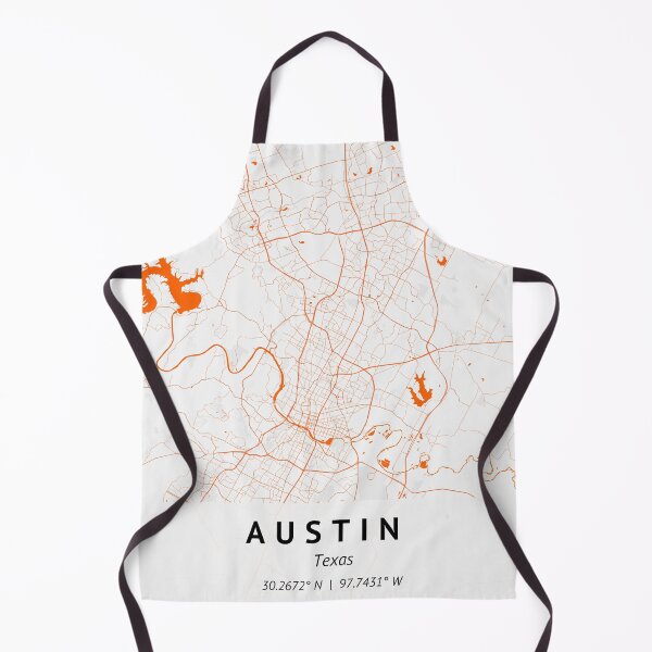 Item preview, Austin Texas | City Map Print | White and Burnt Orang | House warming gift | Map Print Wall Decor | City Map Art | designed and sold by LivingBold.