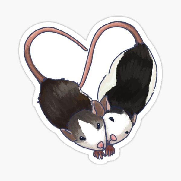 Item preview, 2 Rats Heart Tail designed and sold by PuddlesTheClown.