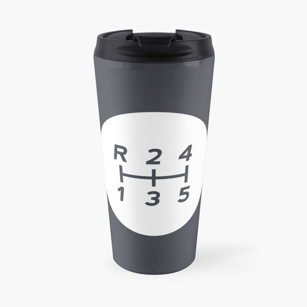 5 Speed Manual Transmission Shift Pattern (dog leg) Travel Coffee Mug