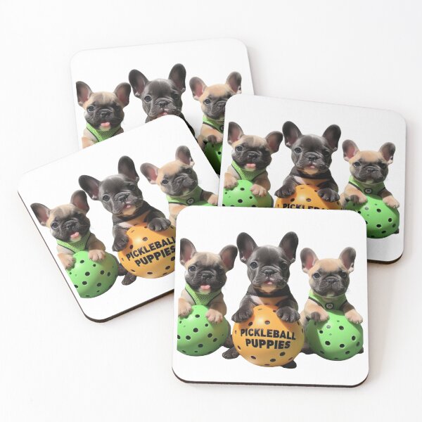 Item preview, French Bulldog Puppies Playing Pickleball Design designed and sold by BattlefoxxEarth.