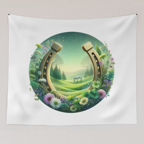 Artikelvorschau, Hufeisenlandschaft Happy St. Patricks Tag entworfen und verkauft von Expressions-Sel.