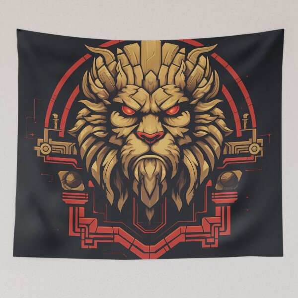 Item preview, "Roaring Revival: Lion Logo Tee for Retro Gamers" designed and sold by Art-Vortex-fr.