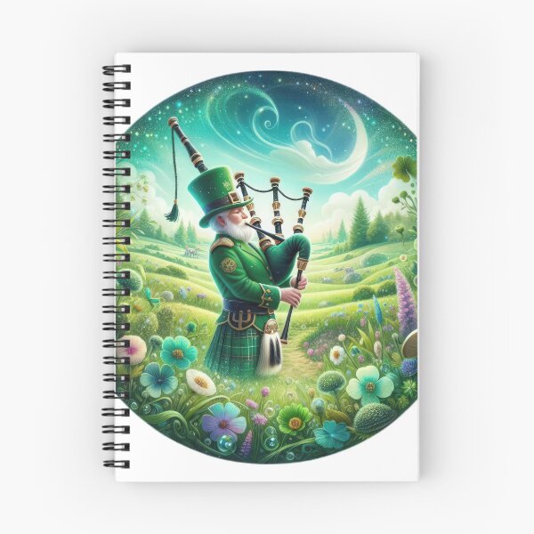 Item preview, bagpipe persona Happy St Patricks Day landscape designed and sold by Expressions-Sel.