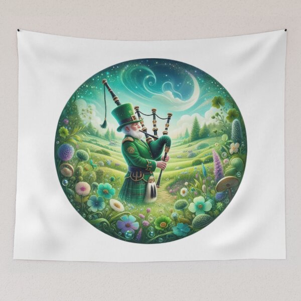 Artikelvorschau, Dudelsack Persona Happy St Patricks Day Landschaft entworfen und verkauft von Expressions-Sel.