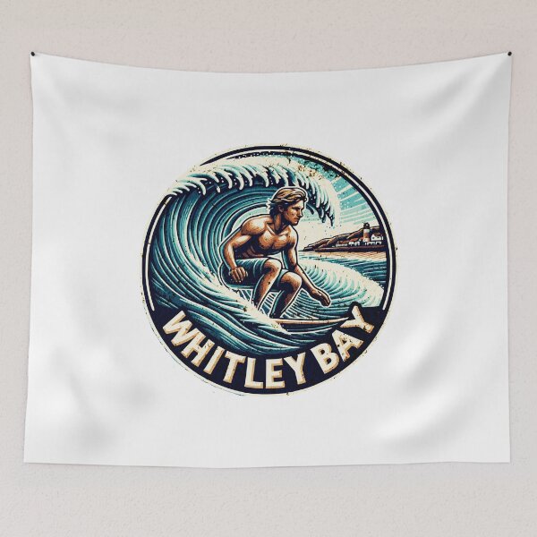 Item preview, Surfer Surfing Whitley Bay  designed and sold by MerchByCraig.