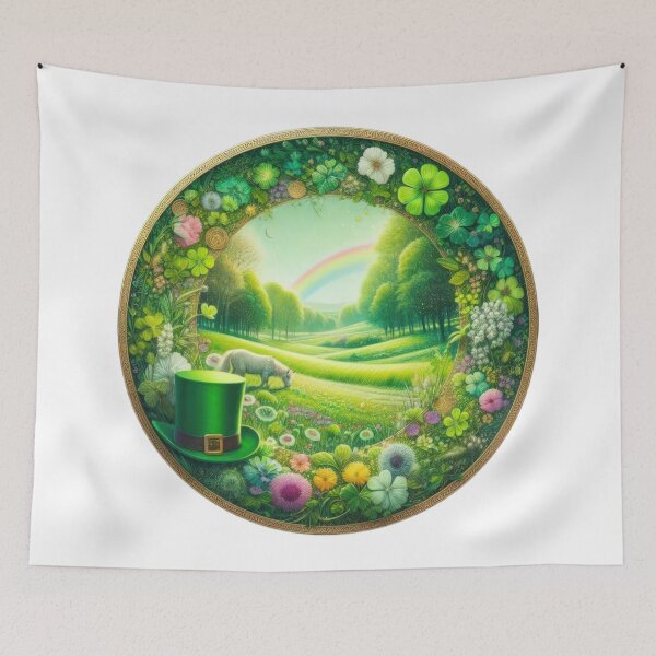 Artikelvorschau, Kobold Hut Happy St. Patricks Day Landschaft entworfen und verkauft von Expressions-Sel.