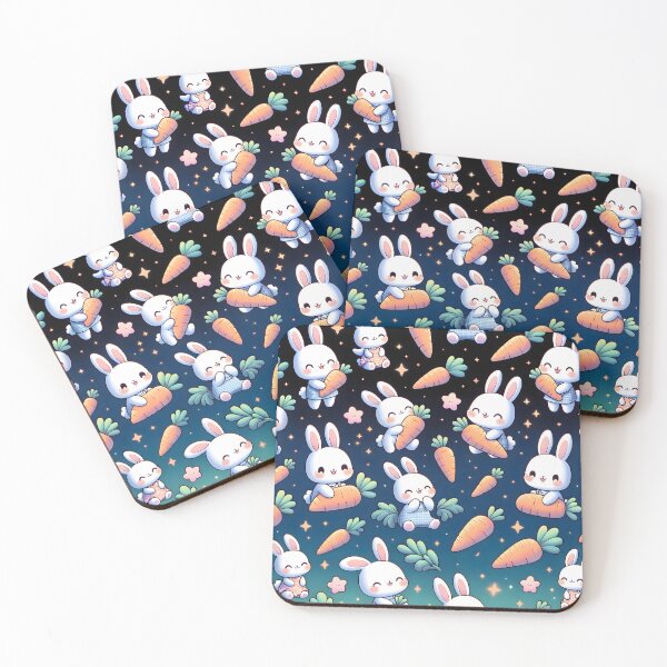 Item preview, Easter Bunny with Carrots Pattern designed and sold by ParenthoodPuns.