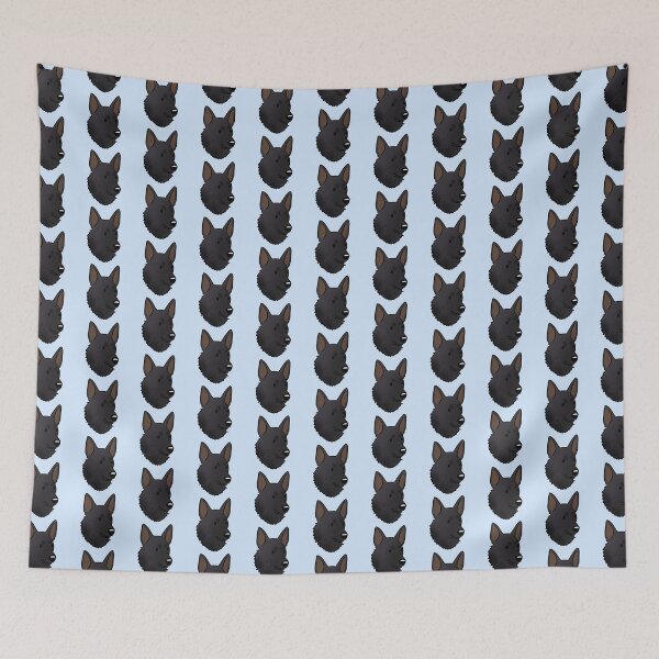 Item preview, Black Australian Kelpie dog face designed and sold by Yaragold.