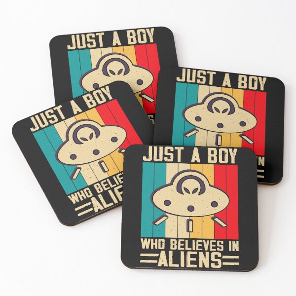 Item preview, Vintage Just A Boy Who Belives In Aliens, Funny Aliens Design gift designed and sold by ArtByKatti.