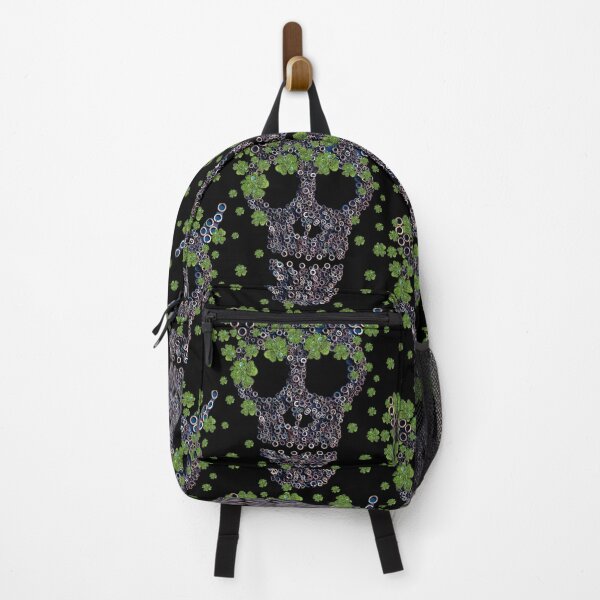 Item preview, Creepy Mechanical Skull Green Clovers Retro St Patricks Day designed and sold by r-silver.