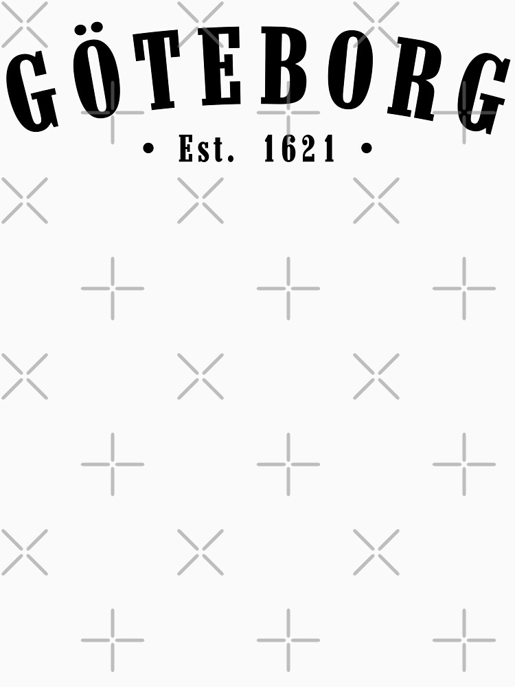 Thumbnail 7 of 7, Classic T-Shirt, Göteborg Västra Götaland County Sweden Est. 1621 Black Letter Sverige designed and sold by establishedwear.