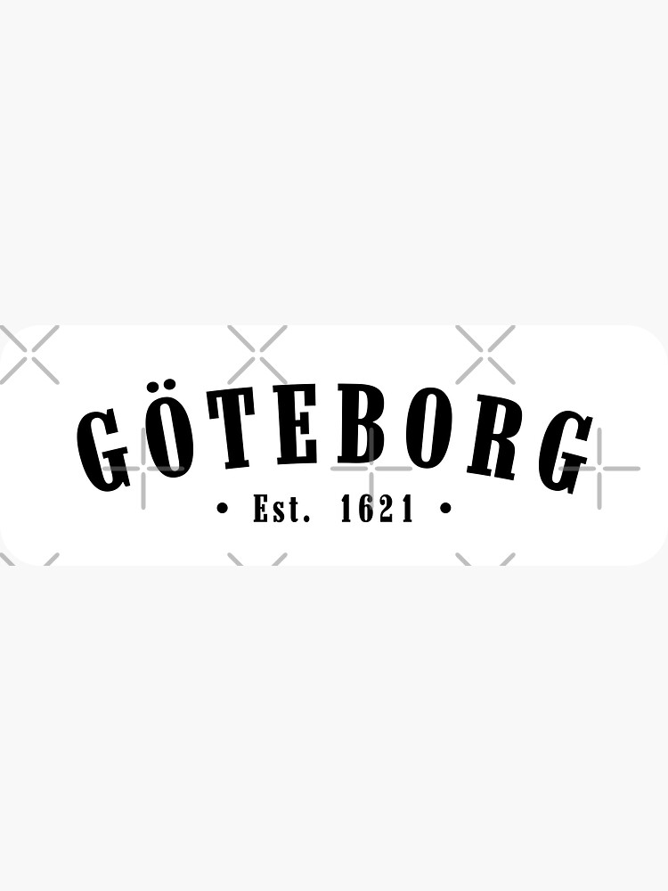 Thumbnail 3 of 3, Sticker, Göteborg Västra Götaland County Sweden Est. 1621 Black Letter Sverige designed and sold by establishedwear.