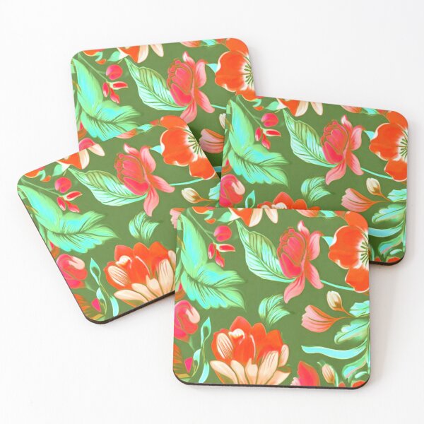 Item preview, Red and green floral  designed and sold by Flowersonstuff.