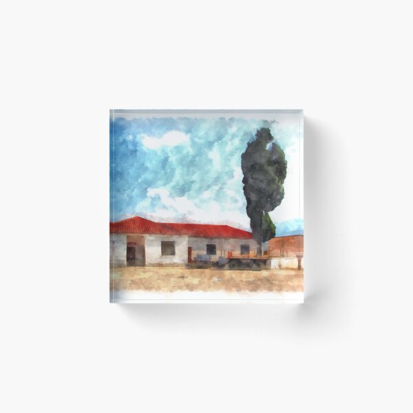 Item preview,  Glimpse of the square with buildings and tree designed and sold by Giuseppe Cocco.