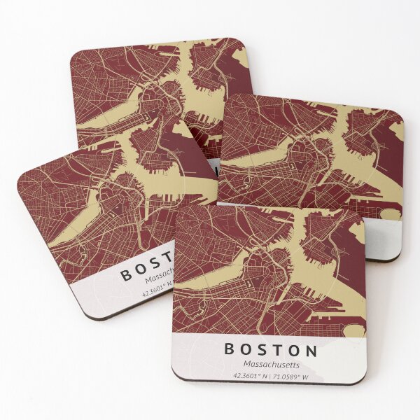 Item preview, Boston Massachusetts | City Map Print | House warming gift | Map Print Wall Decor | City Map Art |  designed and sold by LivingBold.