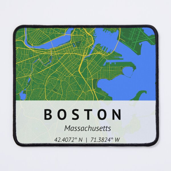 Item preview, Boston Massachusetts | City Map Print | House warming gift | Map Print Wall Decor | City Map Art | designed and sold by LivingBold.