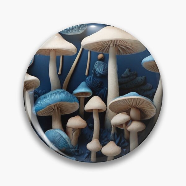 Item preview, Blue Mushroom Patterns: Serene Nature-Inspired Designs designed and sold by AYACHI90.