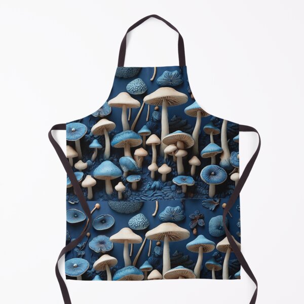 Item preview, Blue Mushroom Patterns: Serene Nature-Inspired Designs designed and sold by AYACHI90.