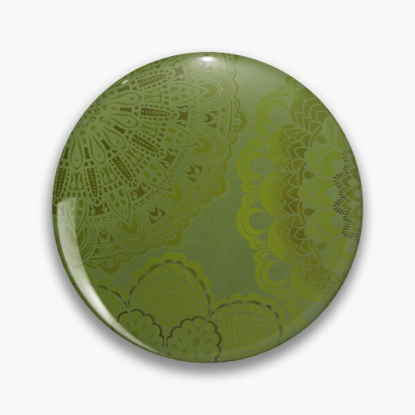 Item preview, Celestial Harmony, Green Metallic Mandala Delicate Flowers  designed and sold by NoaaDesign.