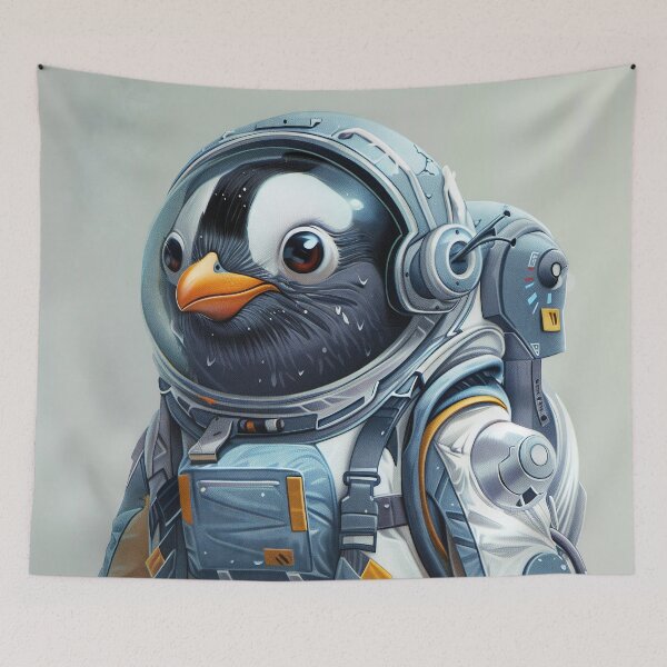 Item preview, Cute Space Suit Penguin Cosmos Explorer designed and sold by Mullet Monkey.