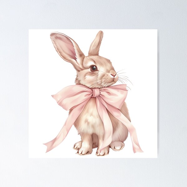 Item preview, Bunny Coquette Bow, Soft Girl, Trendy Easter Rabbit, Coquette Aesthetic designed and sold by MerchSearchCO.