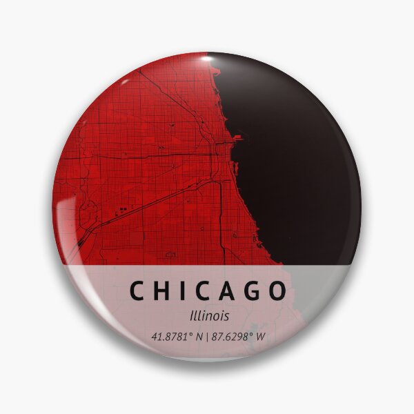 Artikelvorschau, Chicago Illinois | Stadtplan drucken | Einweihungsgeschenk | Kartendruck Wanddekoration | Stadtplan-Kunst | entworfen und verkauft von LivingBold.