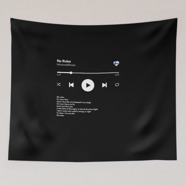 Item preview,  No Rules - Windows95man - Finland - Eurovision 2024 - Media Player Mockup designed and sold by Vision-Tees.