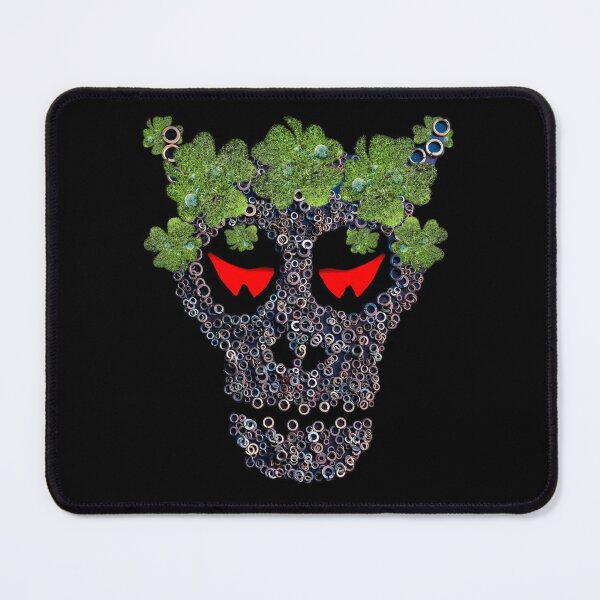 Item preview, Creepy Skull In Green Clover "Crown" Retro St Patricks Day designed and sold by r-silver.