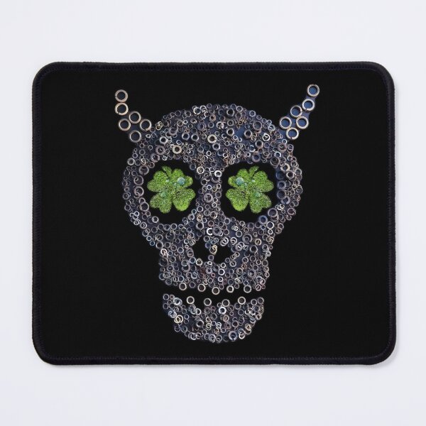 Item preview, Creepy Mechanical Skull & Green Clovers St Patricks Day designed and sold by r-silver.