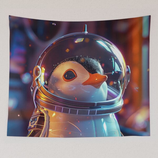 Item preview, Little Cute Penguin Astronaut in Adorable Space Suit designed and sold by Mullet Monkey.