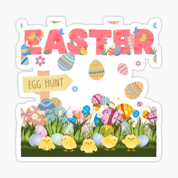Item preview, Cute Color Easter Eggs Hunt designed and sold by Macobiart.
