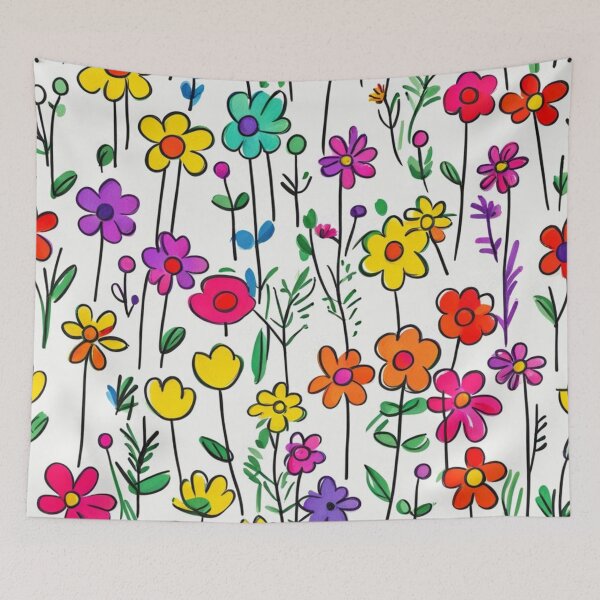 Item preview, Kids drawings of flowers designed and sold by BeeTheArtCo.