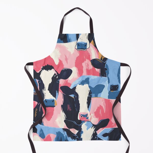 Item preview, Cows modern farmhouse style print pink blue designed and sold by Folksy Living.