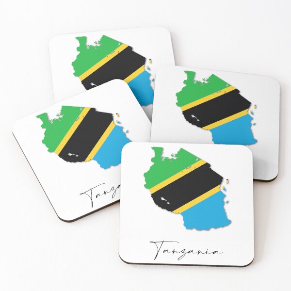 Item preview, Tanzania Country Map and Flag Dodoma Africa designed and sold by dk-design85.