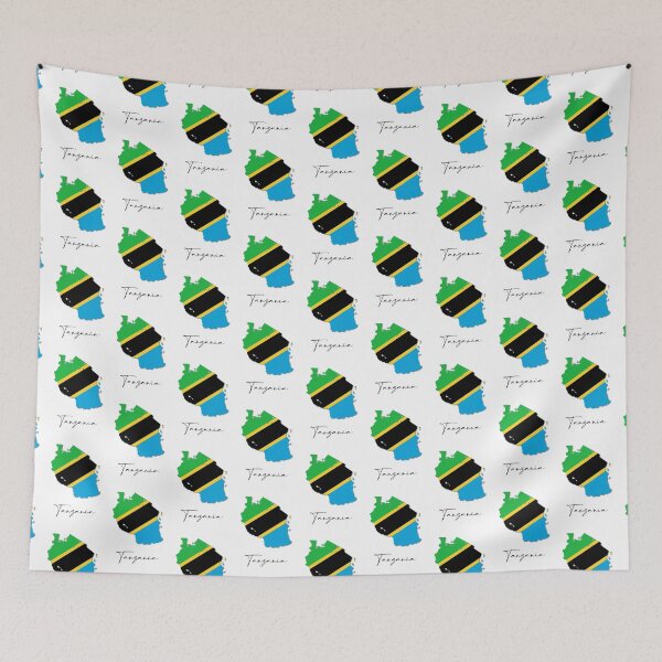Item preview, Tanzania Country Map and Flag Dodoma Africa designed and sold by dk-design85.