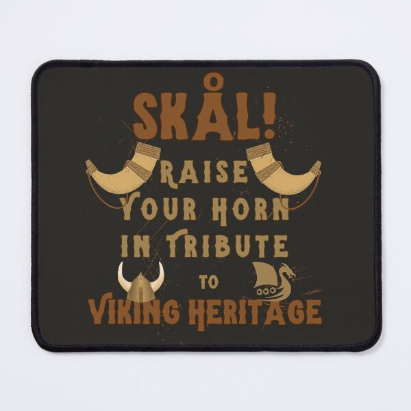 Item preview, Skål! Raise Your Horn in Tribute to Viking Heritage (Grunge Style) designed and sold by InnerGrow.