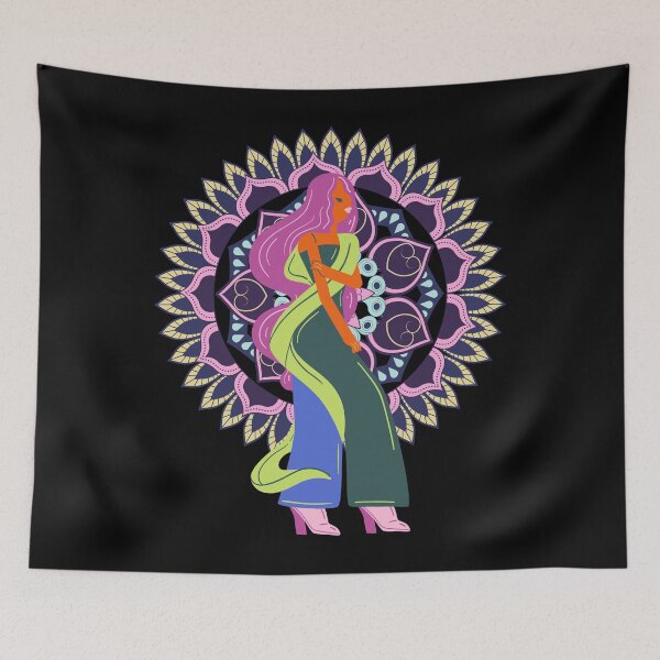 Item preview, WOMAN ON MURAL designed and sold by stickersrafisa.