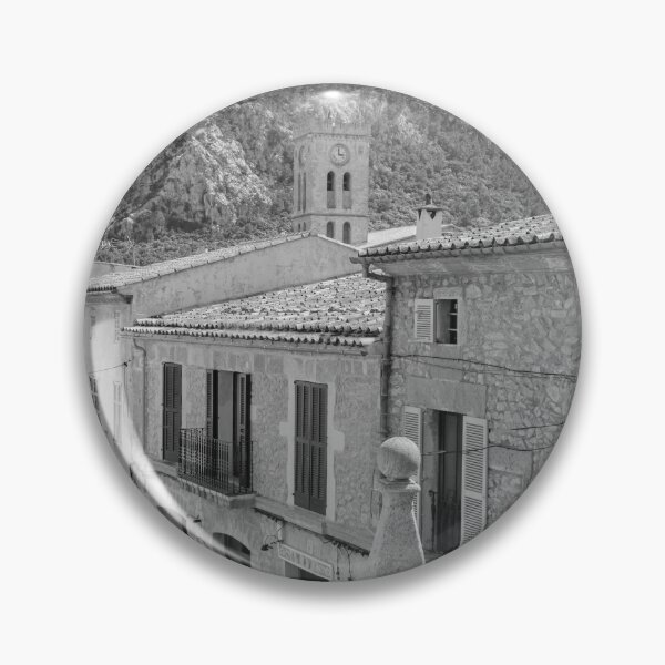 Item preview, Pollensa Town Rooftops Mallorca Black And White designed and sold by GG WALL ART.