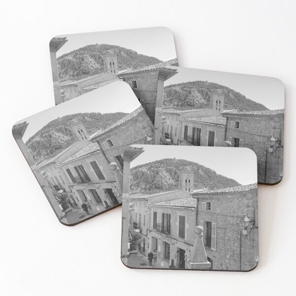 Item preview, Pollensa Town Rooftops Mallorca Black And White designed and sold by GG WALL ART.