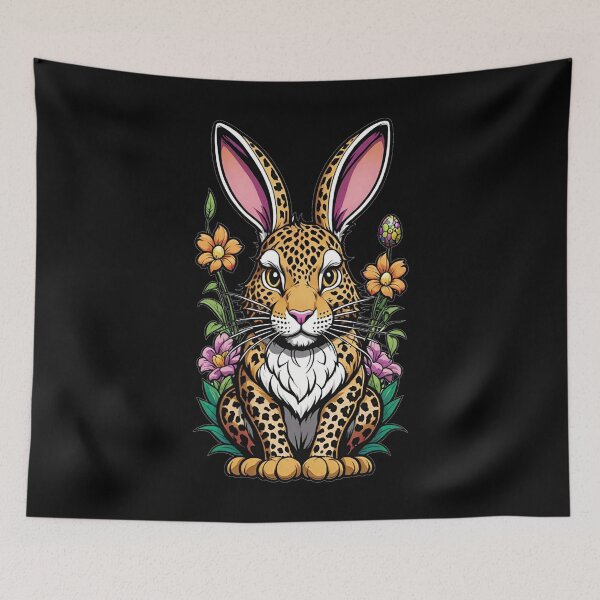 Item preview, Easter Ceylon Panther as an Easter Bunny designed and sold by Tw1nsAIArt.
