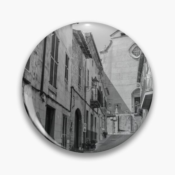 Item preview, Pollensa Street Mallorca Black And White designed and sold by GG WALL ART.