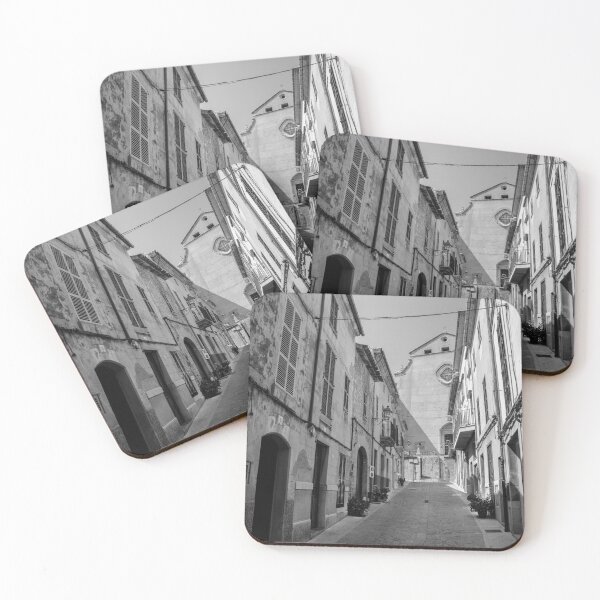 Item preview, Pollensa Street Mallorca Black And White designed and sold by GG WALL ART.