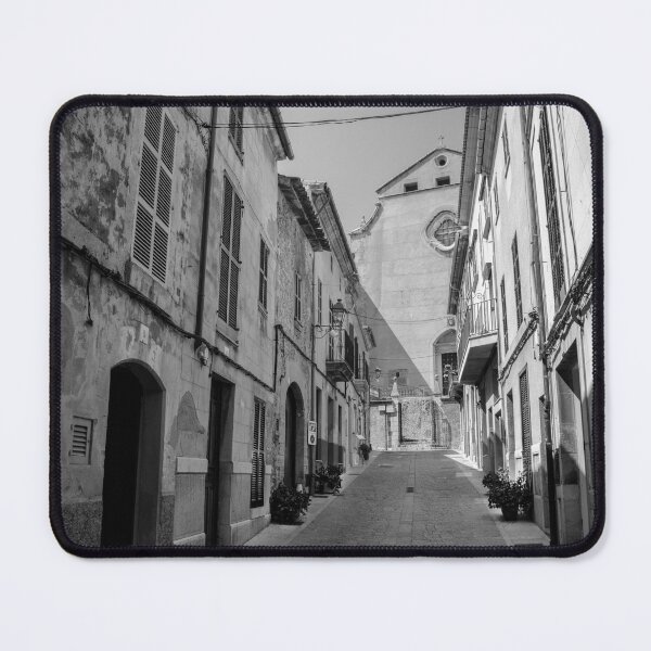 Item preview, Pollensa Street Mallorca Black And White designed and sold by GG WALL ART.