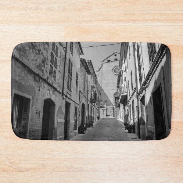 Item preview, Pollensa Street Mallorca Black And White designed and sold by GG WALL ART.