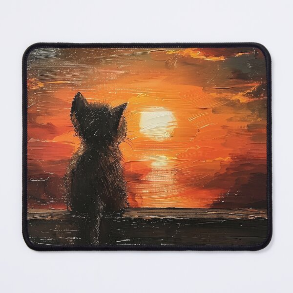 Item preview, Kitten watching the sunset designed and sold by CatsAndDogs-TF.