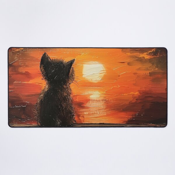 Item preview, Kitten watching the sunset designed and sold by CatsAndDogs-TF.
