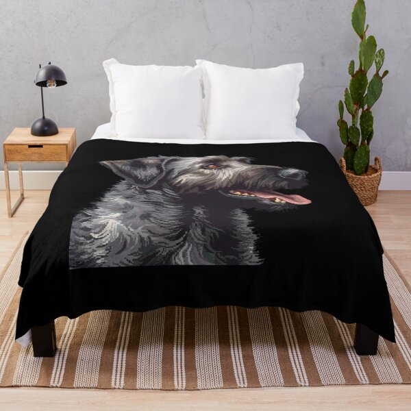 Artikelvorschau, Pixel-portrait Irish Wolfhound entworfen und verkauft von CUTEDOGGIEZ.